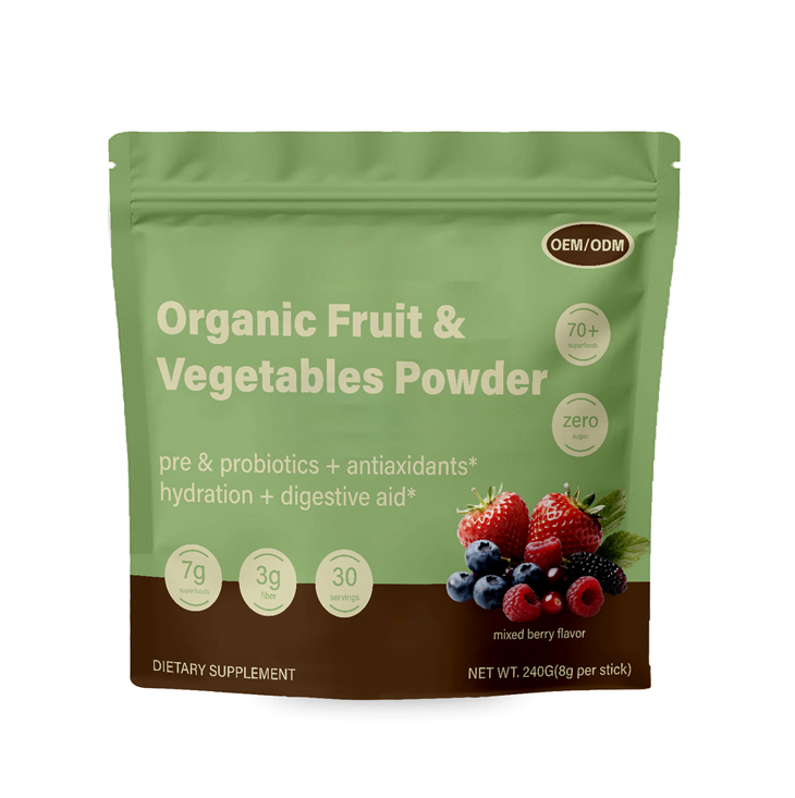 Powdwr Ffrwythau a Llysiau Organig